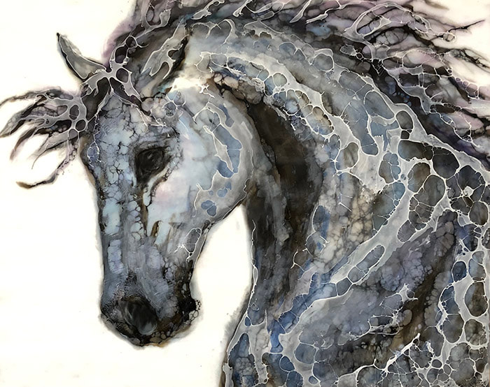 Equine Art Encaustic by Gabrielle England